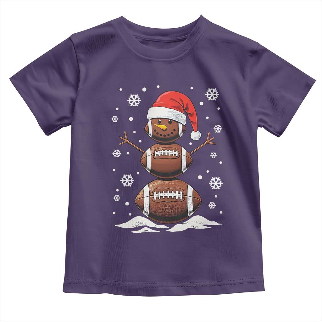 Christmas Football Toddler T Shirt Rugby Snowman Xmas Festive Holiday Sports