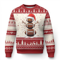 Xmas Football Ugly Christmas Sweater Rugby Snowman Xmas Festive Holiday Sports - Wonder Print Shop