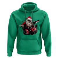 Funny Rock'n Roll Santa Claus Hoodie Cool Drummer Festive Christmas