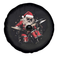 Funny Rock'n Roll Santa Claus Spare Tire Cover Cool Drummer Festive Christmas