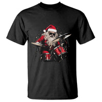 Funny Rock'n Roll Santa Claus T Shirt Cool Drummer Festive Christmas - Wonder Print Shop