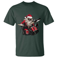 Funny Rock'n Roll Santa Claus T Shirt Cool Drummer Festive Christmas - Wonder Print Shop
