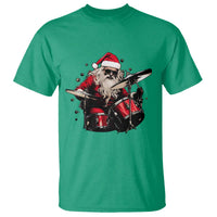 Funny Rock'n Roll Santa Claus T Shirt Cool Drummer Festive Christmas - Wonder Print Shop