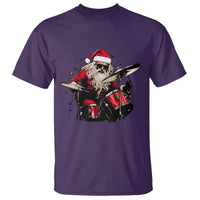 Funny Rock'n Roll Santa Claus T Shirt Cool Drummer Festive Christmas - Wonder Print Shop
