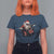 Funny Rock'n Roll Santa Claus T Shirt For Women Cool Drummer Festive Christmas - Wonder Print Shop