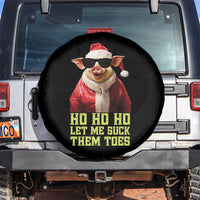 Funny Pig Santa Spare Tire Cover Ho Ho Ho Let Me Suck Them Toes Weird Festive Christmas