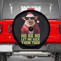 Funny Pig Santa Spare Tire Cover Ho Ho Ho Let Me Suck Them Toes Weird Festive Christmas