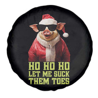 Funny Pig Santa Spare Tire Cover Ho Ho Ho Let Me Suck Them Toes Weird Festive Christmas