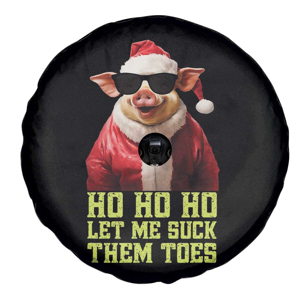 Funny Pig Santa Spare Tire Cover Ho Ho Ho Let Me Suck Them Toes Weird Festive Christmas