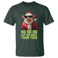 Funny Pig Santa T Shirt Ho Ho Ho Let Me Suck Them Toes Weird Festive Christmas - Wonder Print Shop