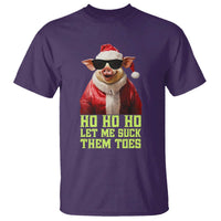 Funny Pig Santa T Shirt Ho Ho Ho Let Me Suck Them Toes Weird Festive Christmas - Wonder Print Shop