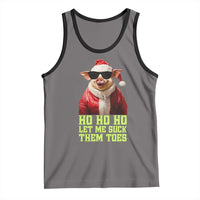 Funny Pig Santa Tank Top Ho Ho Ho Let Me Suck Them Toes Weird Festive Christmas