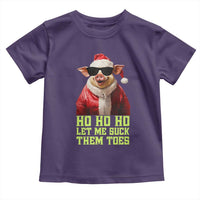 Funny Pig Santa Toddler T Shirt Ho Ho Ho Let Me Suck Them Toes Weird Festive Christmas