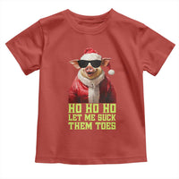 Funny Pig Santa Toddler T Shirt Ho Ho Ho Let Me Suck Them Toes Weird Festive Christmas
