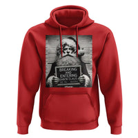 Funny Santa Mugshot Hoodie Naughty Christmas Festive Vibe TS02