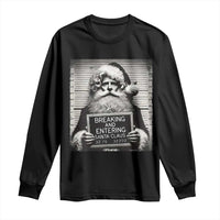 Funny Santa Mugshot Long Sleeve Shirt Naughty Christmas Festive Vibe