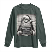 Funny Santa Mugshot Long Sleeve Shirt Naughty Christmas Festive Vibe
