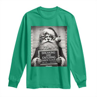 Funny Santa Mugshot Long Sleeve Shirt Naughty Christmas Festive Vibe