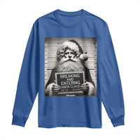 Funny Santa Mugshot Long Sleeve Shirt Naughty Christmas Festive Vibe