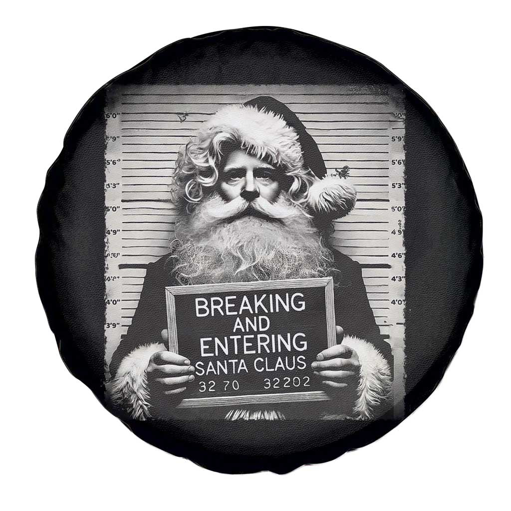 Funny Santa Mugshot Spare Tire Cover Naughty Christmas Festive Vibe TS02
