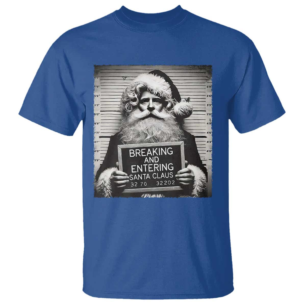 Funny Santa Mugshot T Shirt Naughty Christmas Festive Vibe - Wonder Print Shop