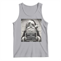 Funny Santa Mugshot Tank Top Naughty Christmas Festive Vibe