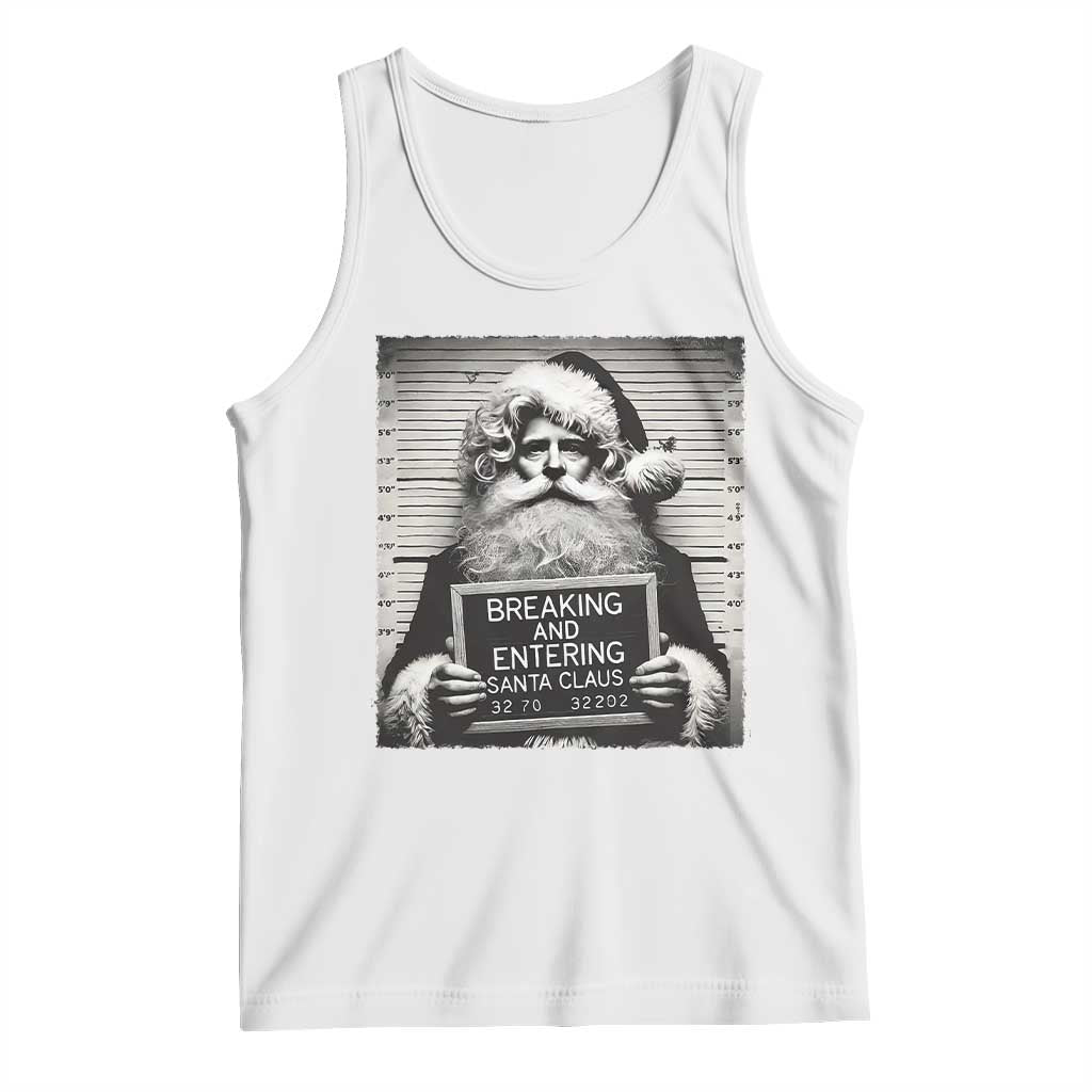 Funny Santa Mugshot Tank Top Naughty Christmas Festive Vibe