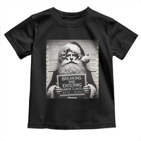 Funny Santa Mugshot Toddler T Shirt Naughty Christmas Festive Vibe