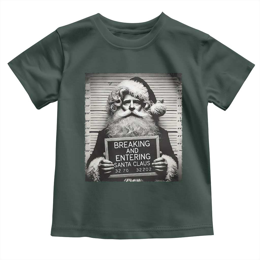 Funny Santa Mugshot Toddler T Shirt Naughty Christmas Festive Vibe