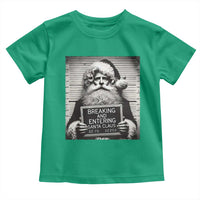 Funny Santa Mugshot Toddler T Shirt Naughty Christmas Festive Vibe