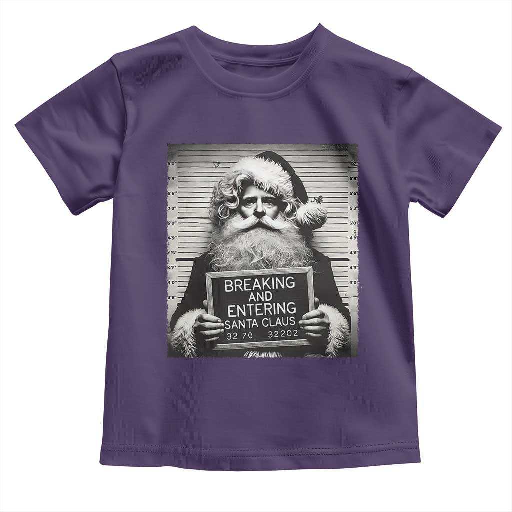 Funny Santa Mugshot Toddler T Shirt Naughty Christmas Festive Vibe