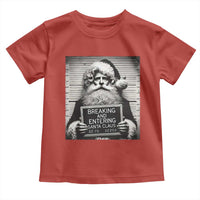 Funny Santa Mugshot Toddler T Shirt Naughty Christmas Festive Vibe