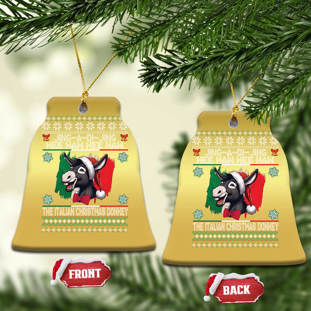 Italian Xmas Donkey Christmas Ornament Funny Jing A Di Jing Hee Haw Italy Flag - Wonder Print Shop