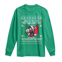 Italian Christmas Donkey Long Sleeve Shirt Funny Jing A Di Jing Hee Haw Italy Flag