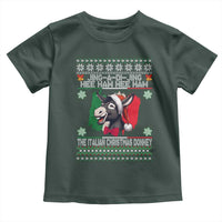 Italian Christmas Donkey Toddler T Shirt Funny Jing A Di Jing Hee Haw Italy Flag