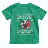 Italian Christmas Donkey Toddler T Shirt Funny Jing A Di Jing Hee Haw Italy Flag