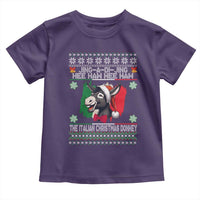 Italian Christmas Donkey Toddler T Shirt Funny Jing A Di Jing Hee Haw Italy Flag