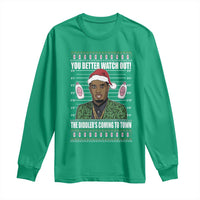 Funny Christmas Sarcastic Diddy Long Sleeve Shirt You Better Watch Out The Diddler Coming To Town