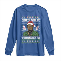 Funny Christmas Sarcastic Diddy Long Sleeve Shirt You Better Watch Out The Diddler Coming To Town