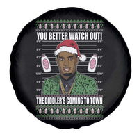 Funny Christmas Sarcastic Diddy Spare Tire Cover You Better Watch Out The Diddler Coming To Town