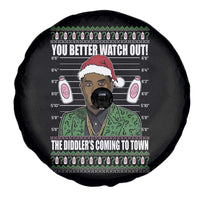 Funny Christmas Sarcastic Diddy Spare Tire Cover You Better Watch Out The Diddler Coming To Town