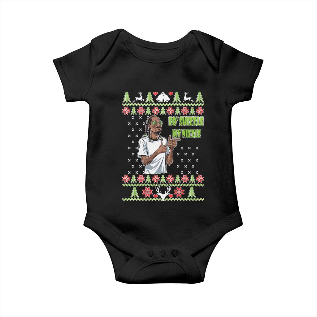 Funny Rapper Meme Christmas Baby Onesie Fo Shizzle My Nizzle