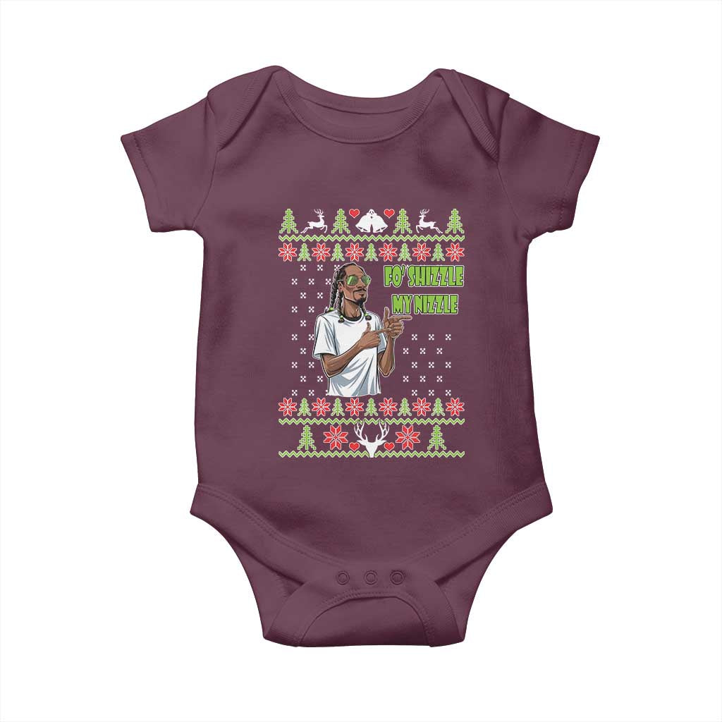 Funny Rapper Meme Christmas Baby Onesie Fo Shizzle My Nizzle