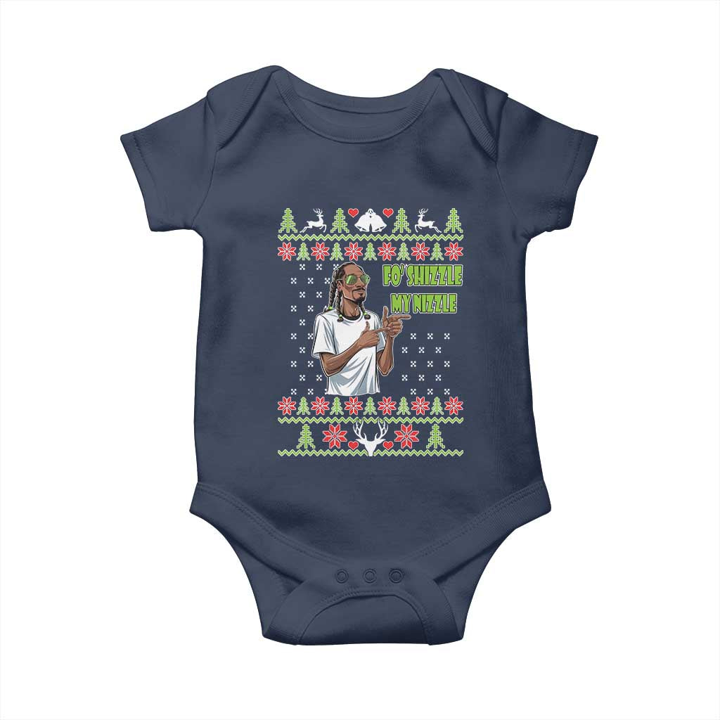 Funny Rapper Meme Christmas Baby Onesie Fo Shizzle My Nizzle