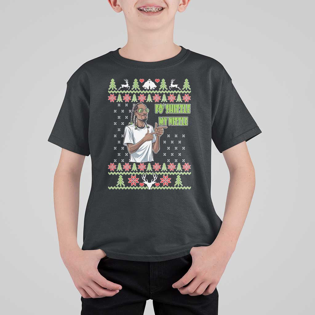 Funny Rapper Meme Christmas T Shirt For Kid Fo Shizzle My Nizzle - Wonder Print Shop