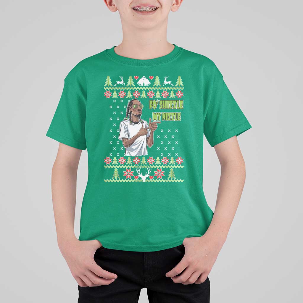 Funny Rapper Meme Christmas T Shirt For Kid Fo Shizzle My Nizzle - Wonder Print Shop