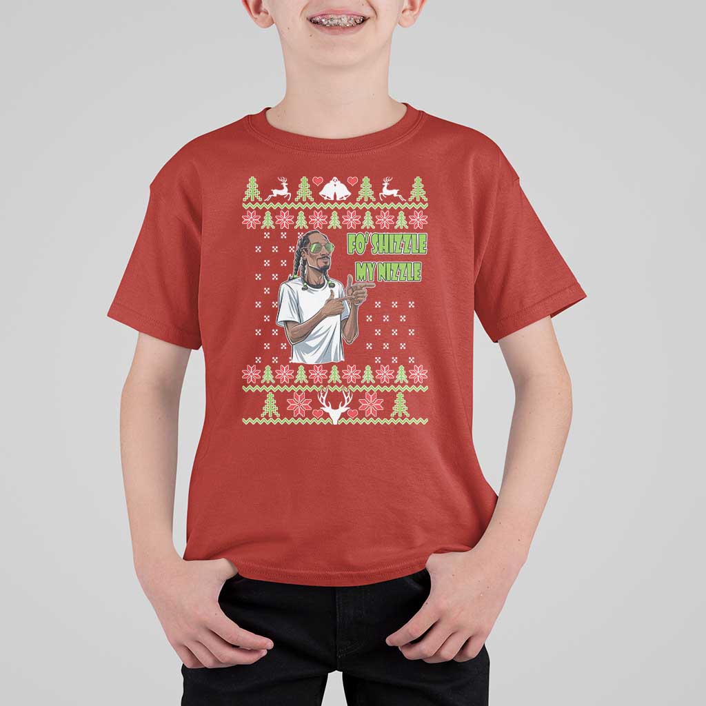 Funny Rapper Meme Christmas T Shirt For Kid Fo Shizzle My Nizzle - Wonder Print Shop