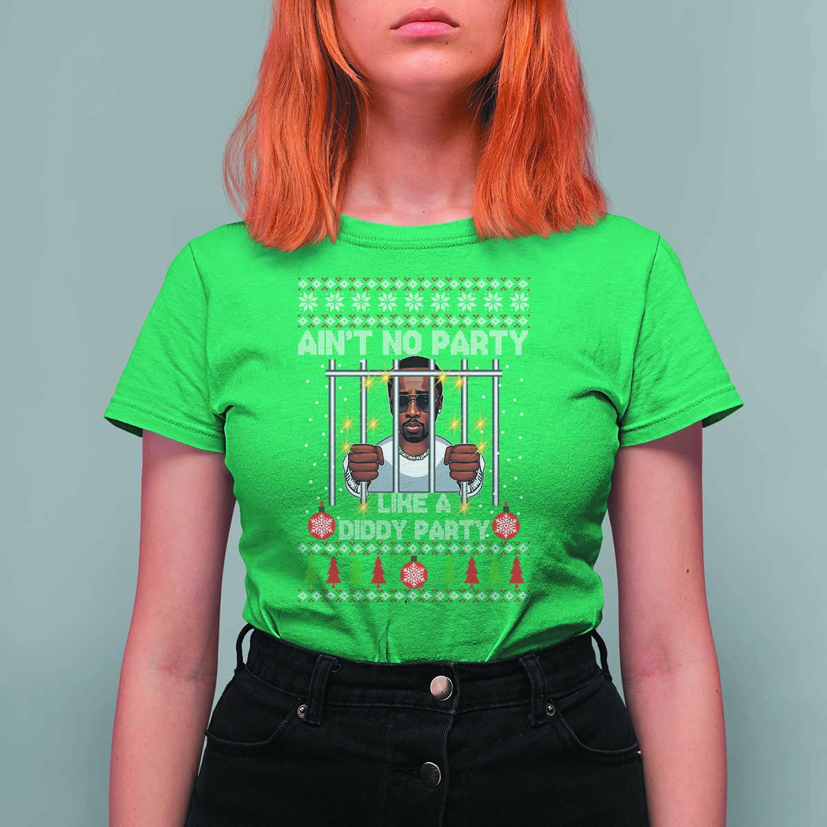 Funny Christmas Sarcastic Diddy T Shirt For Women Aint No Party Like A Diddy Party - Wonder Print Shop