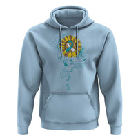 Faith Hope Love Fight Cervical Cancer Awareness Teal Ribbon Hoodie - Wonder Print Shop