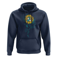 Faith Hope Love Fight Cervical Cancer Awareness Teal Ribbon Hoodie - Wonder Print Shop
